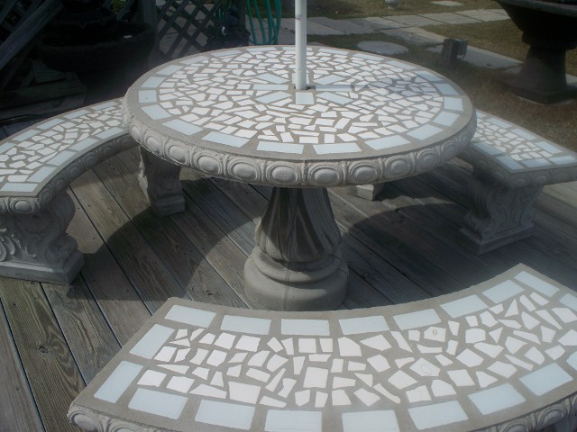 Concrete Table and Chairs